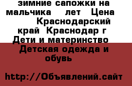 зимние сапожки на мальчика 2-3лет › Цена ­ 950 - Краснодарский край, Краснодар г. Дети и материнство » Детская одежда и обувь   